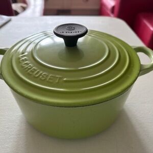 Le Creuset Cast Iron Cocotte # 18 in Kiwi Green